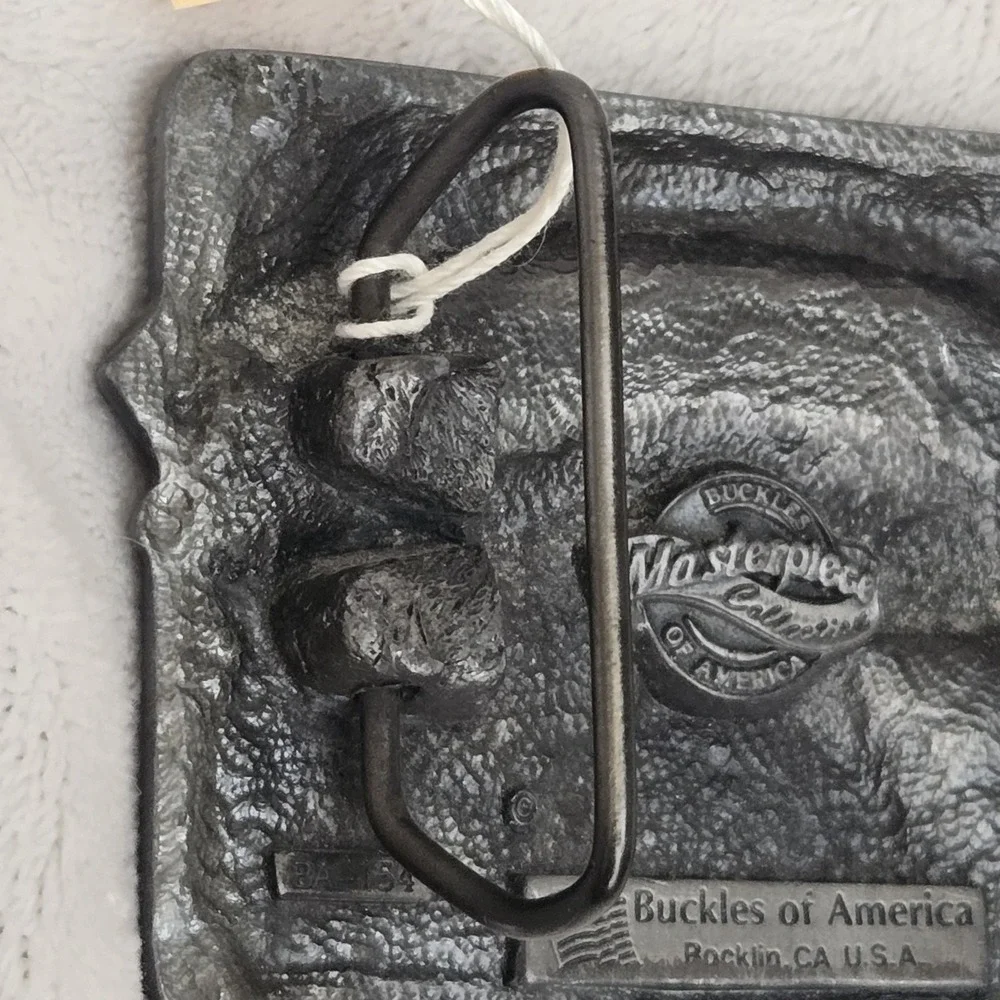 Buckles of America US Navy Pewter Belt Buckle Masterpiece Collection VINTAGE